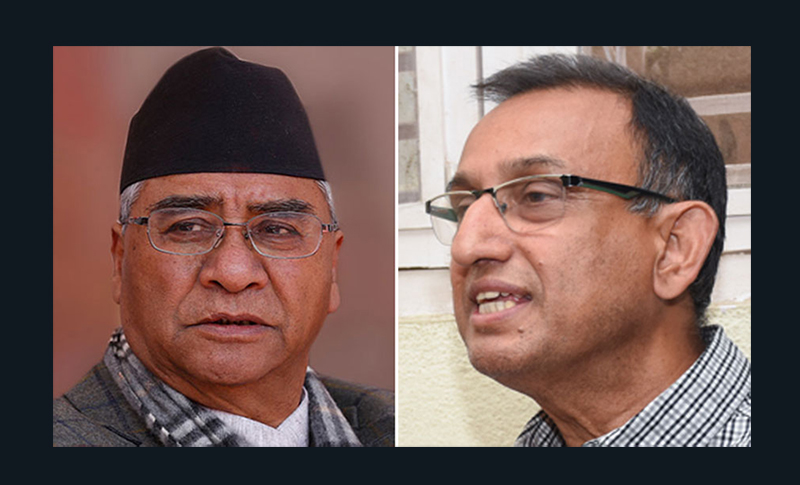 विपक्षी गठबन्धनका विषयमा कांग्रेस बैठकमा भनाभन, देउवा र आचार्यबीच जुहारी  